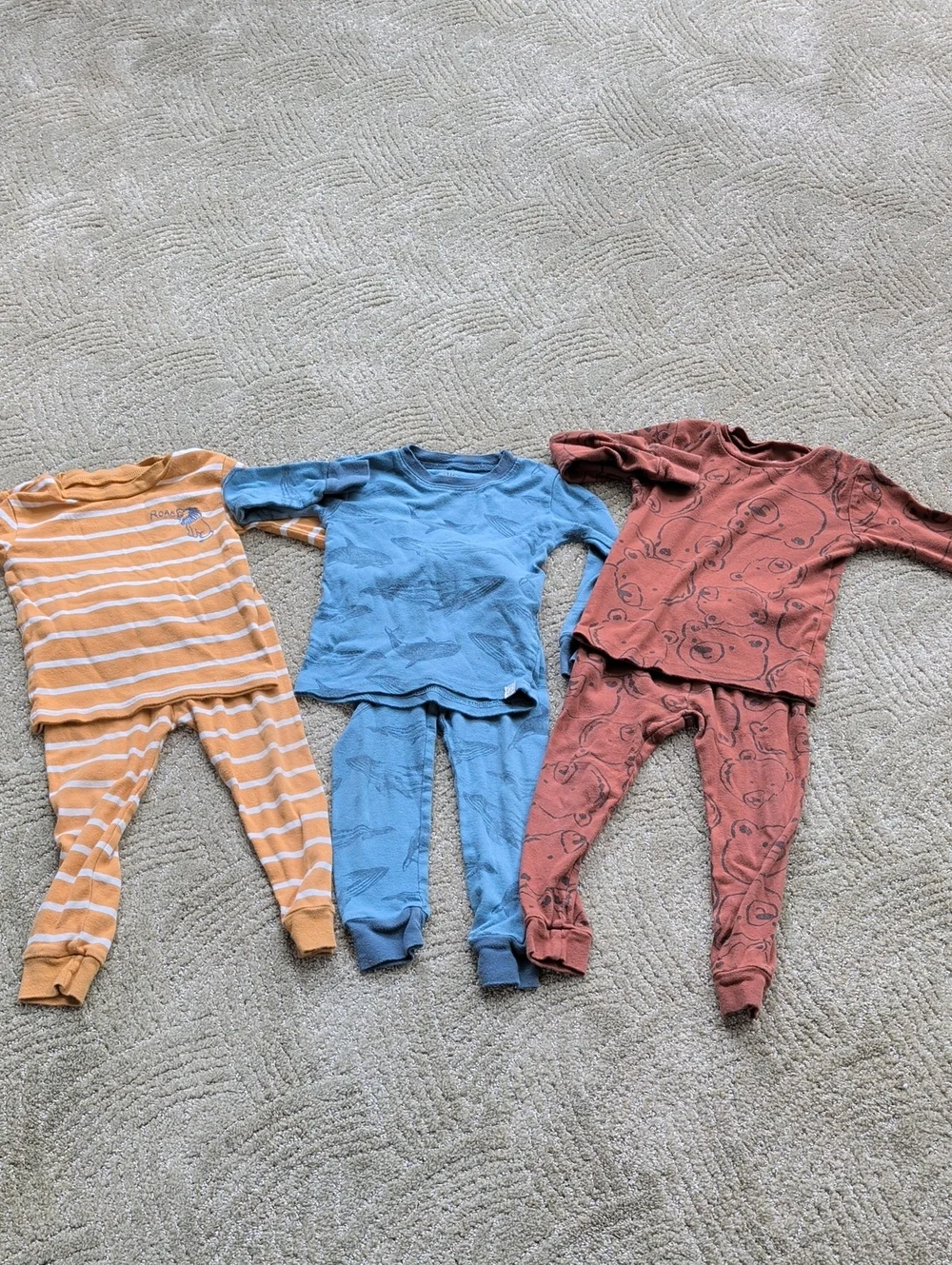 Kids Pajamas Set - Blue Long Sleeve Top & Bottom